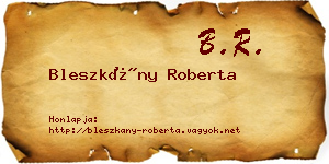 Bleszkány Roberta névjegykártya